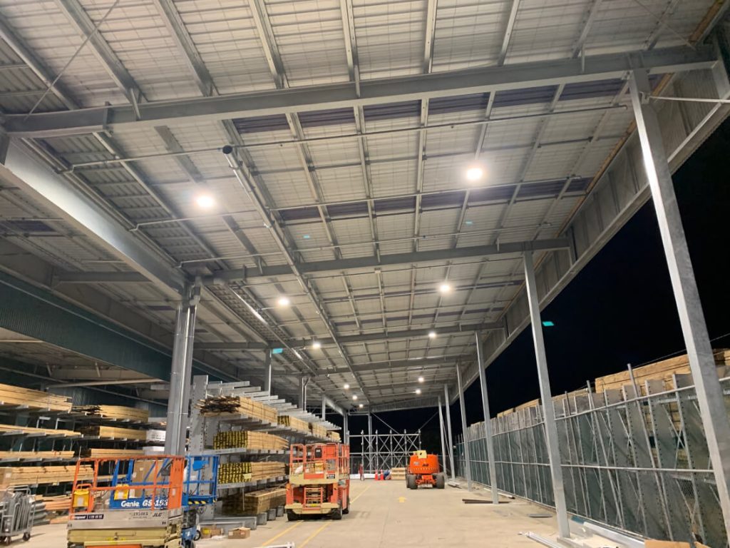 Canopy lighting for commercial building